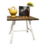 Side table with turned wood base