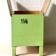 Table de rangement industrielle verte, années 1960