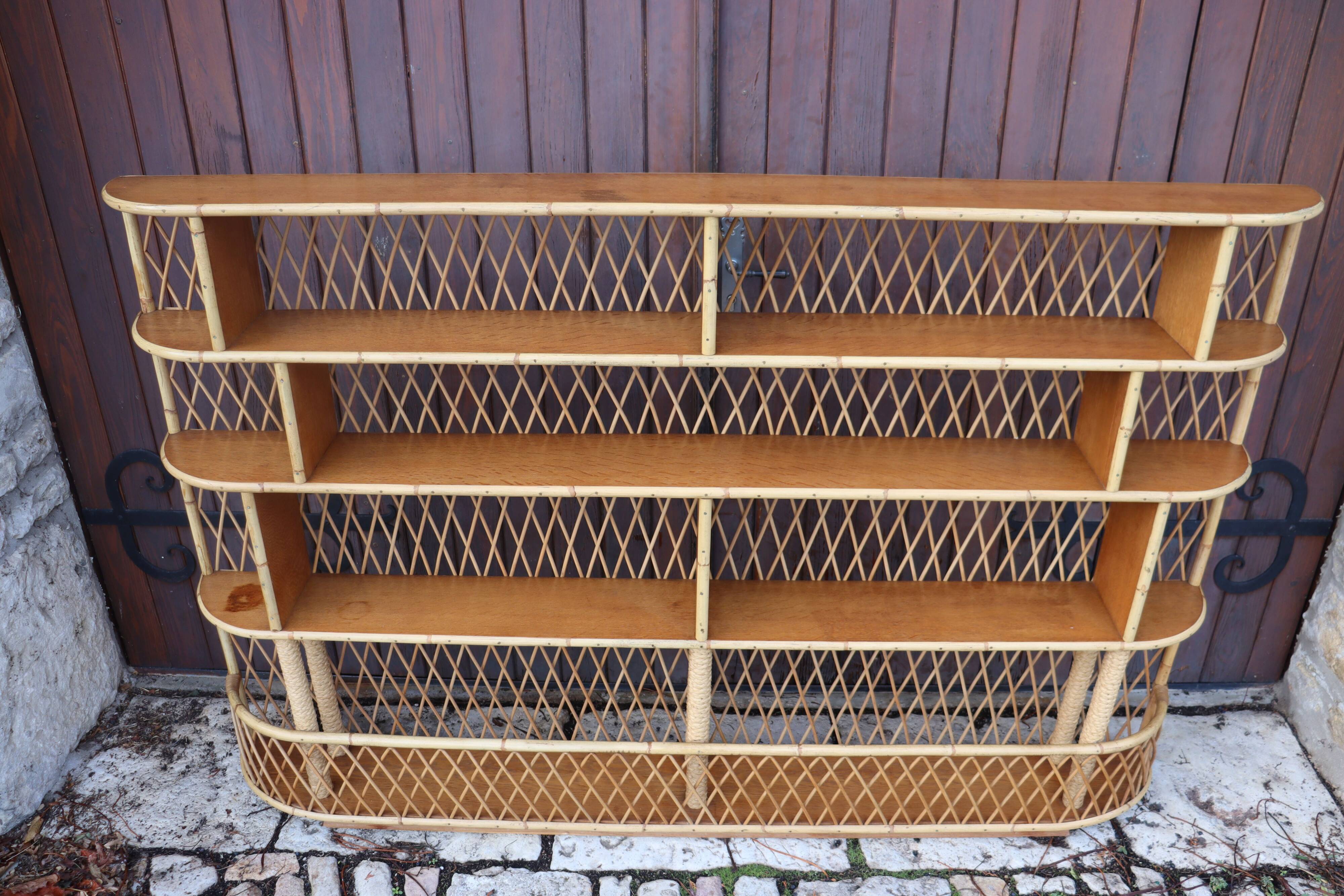 Large rattan bookcase
