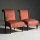 Ensemble de 2 fauteuils à pantoufles français vers 1900