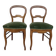 Paire de chaises époque Louis Phillipe en velours vert