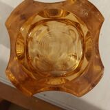 Art Deco vase in amber molded glass