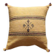 Yellow Berber cushion with cotton pompom