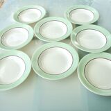 8 hollow plates of Salins earthenware