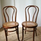 Pair of 20th century Fischel bistro chairs