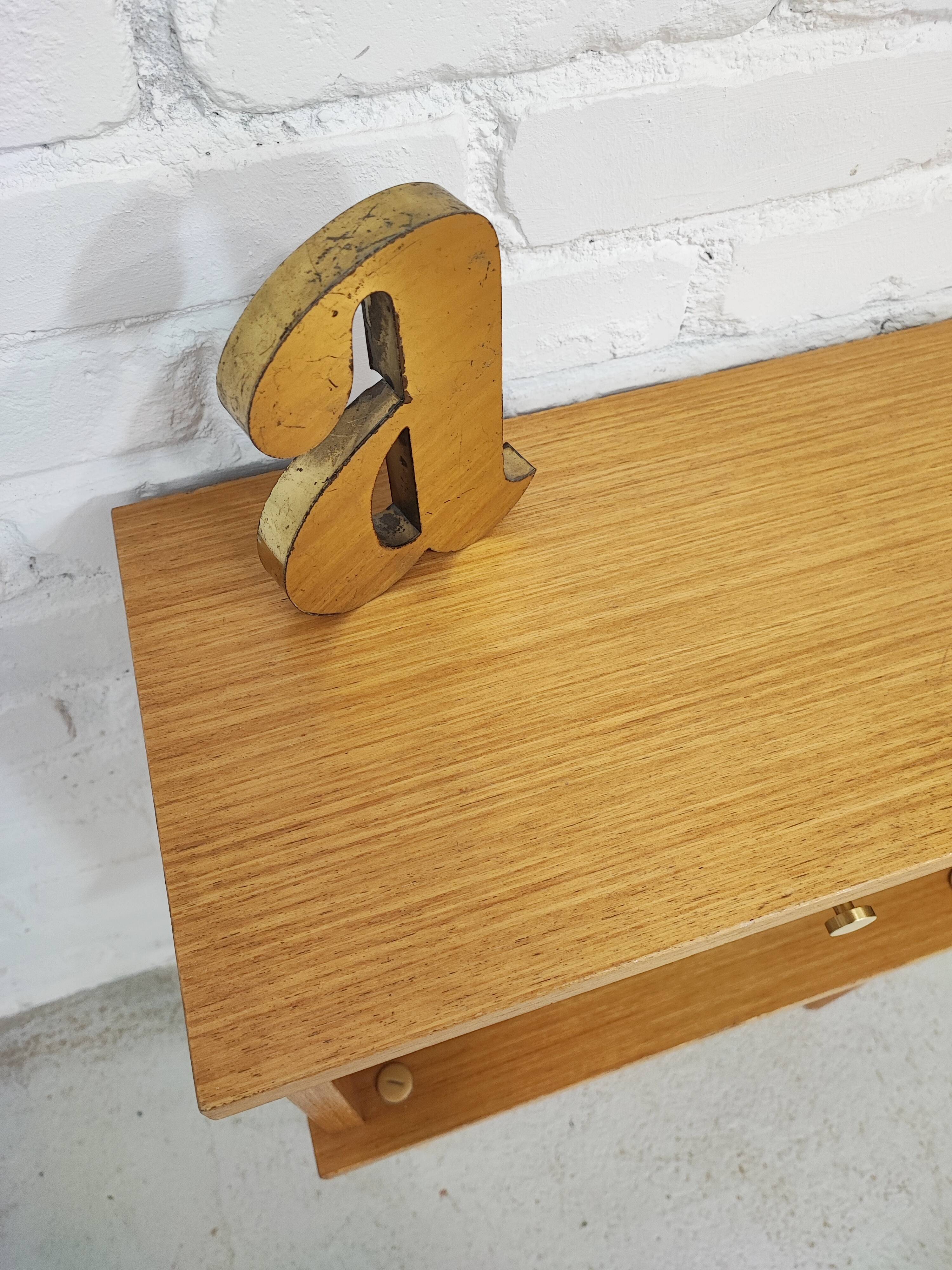 Vintage bedside table legs compass