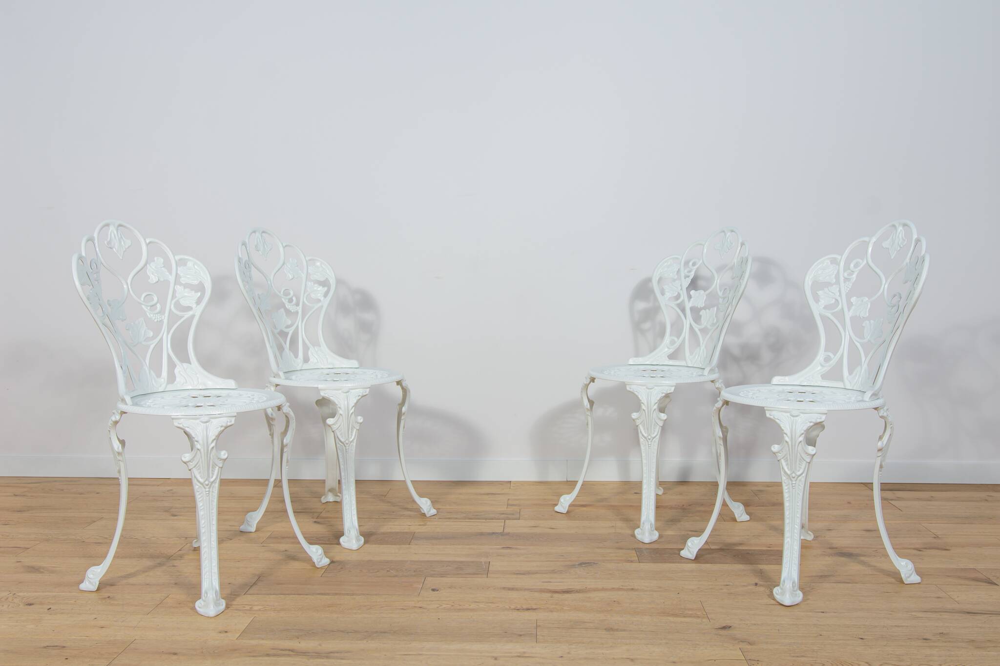 Art Nouveau Aluminum Garden Chairs, 1950s, United Knigdom, Set of 5