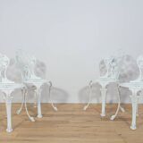 Art Nouveau Aluminum Garden Chairs, 1950s, United Knigdom, Set of 5