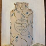 Painting signed “Japanese Kintsugi vase” mixed media + iridescent gold