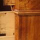 Ancienne commode Louis Philippe en noyer marbre blanc