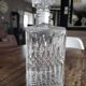 Vintage glass faceted glass whisky decanter diamond airtight cap