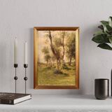 Tableau paysage italien signé M. Gheduzzi des années 40