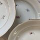 Set of 6 antique porcelain soup plates with gilding PL Limoges