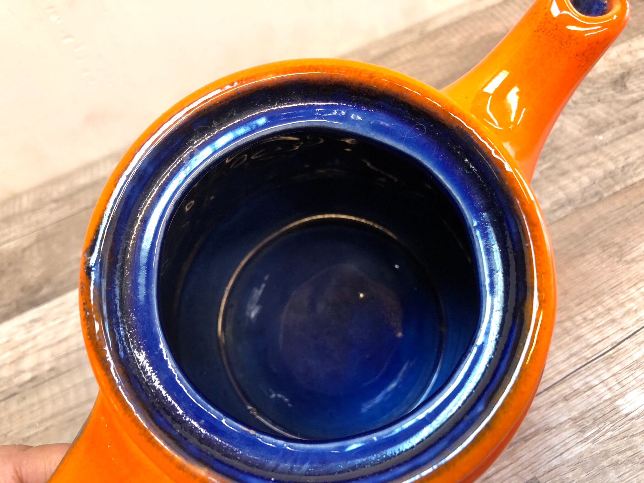 Carstens-Tunnieshoft west germany vintage 70 orange teapot