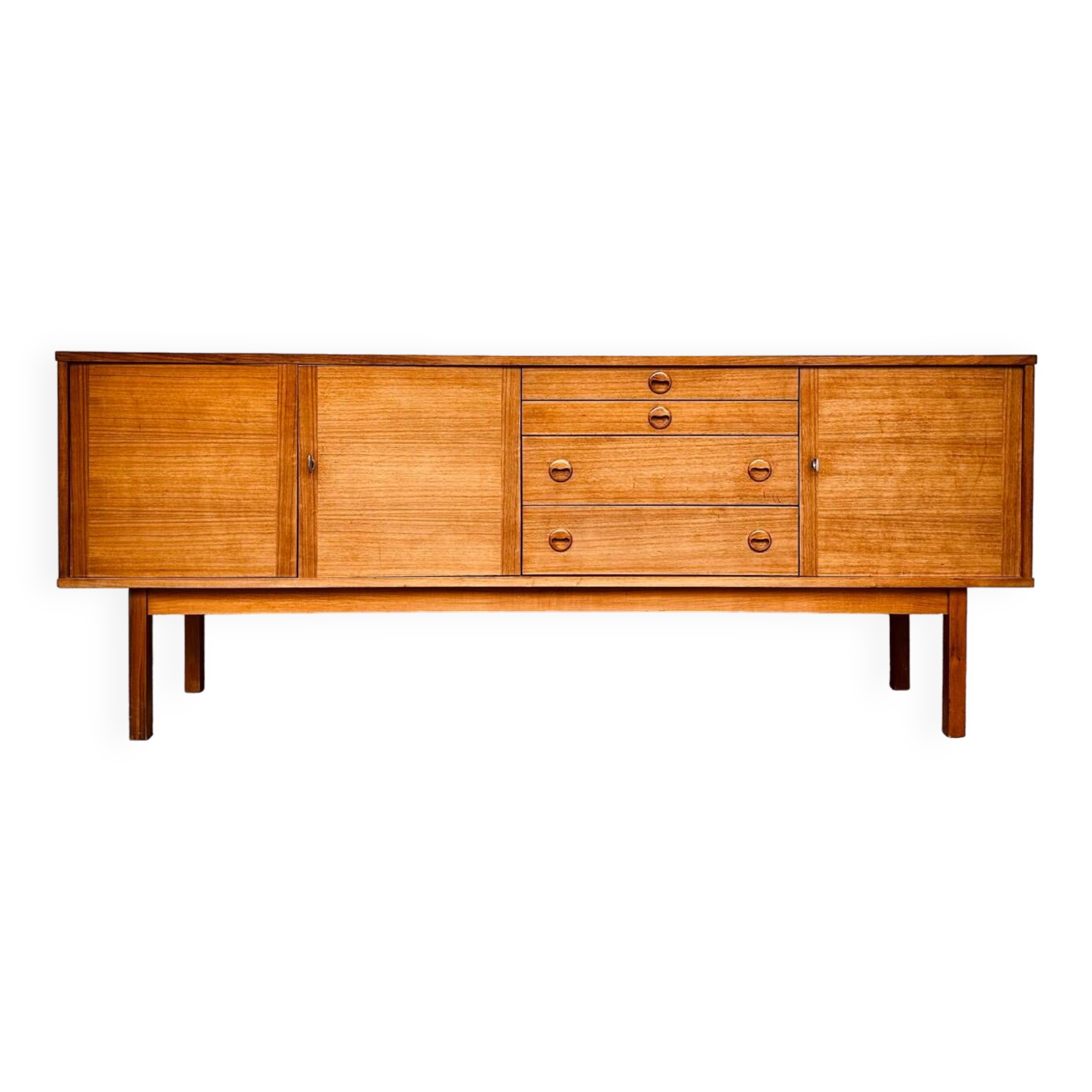 Sideboard, sideboard, vintage Scandinavian teak sideboard, 1960