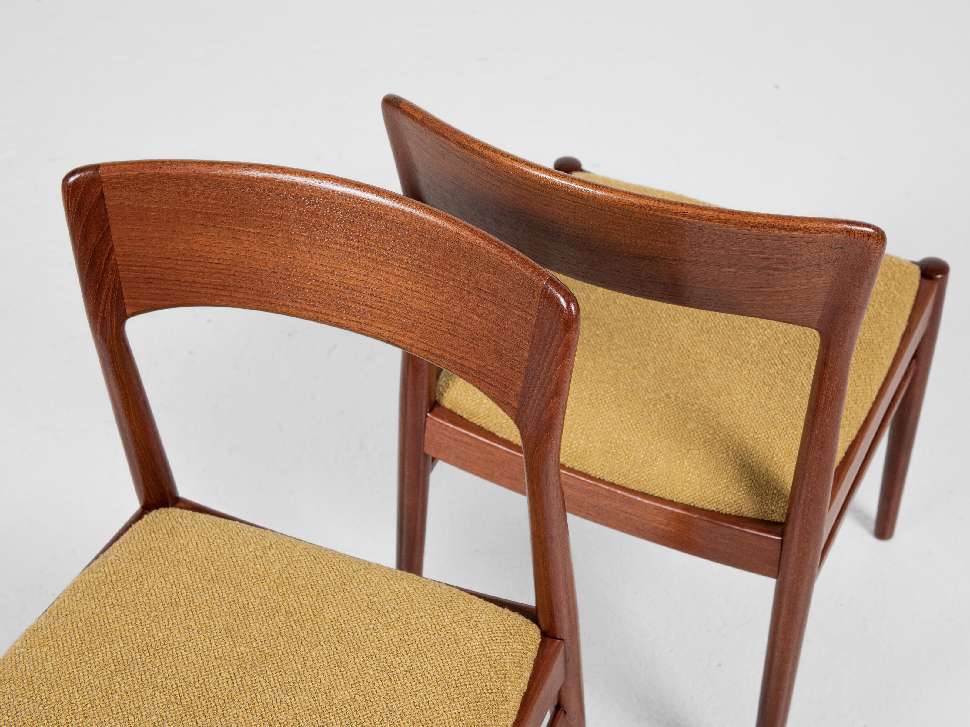 4 dining chairs in teak by Henning Kjaernulf for Korup Stolefabrik 1960s