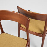 4 dining chairs in teak by Henning Kjaernulf for Korup Stolefabrik 1960s
