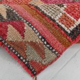 Pink & Red Vintage Runner Rug, 100x356Cm