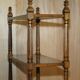 Bibliothèque vintage style Regency en acajou flammé 198 cm