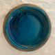 Blue and grey ceramic pottery dish