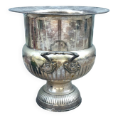 Large Medici Urn Planter – French Silvered Metal Jardinière