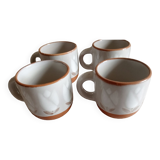 Enamelled stoneware coffee cups