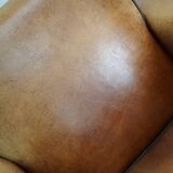 Fauteuils de club en cuir couleur cognac néerlandais vintage, ensemble de 2