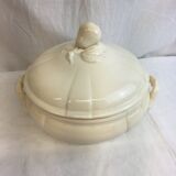 Soupière or vegetable color Ivory made in France Digoin Sarreguemines, 1920s