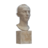 Bust man in plaster on base of Paul Manaut around the years 1926 dimension: H-61cm-L-23cm-Pr-23-