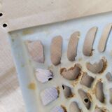 Vintage blue enamel soap dish, 1940s