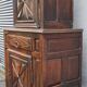 Louis XIII style two-piece recessed high wardrobe
