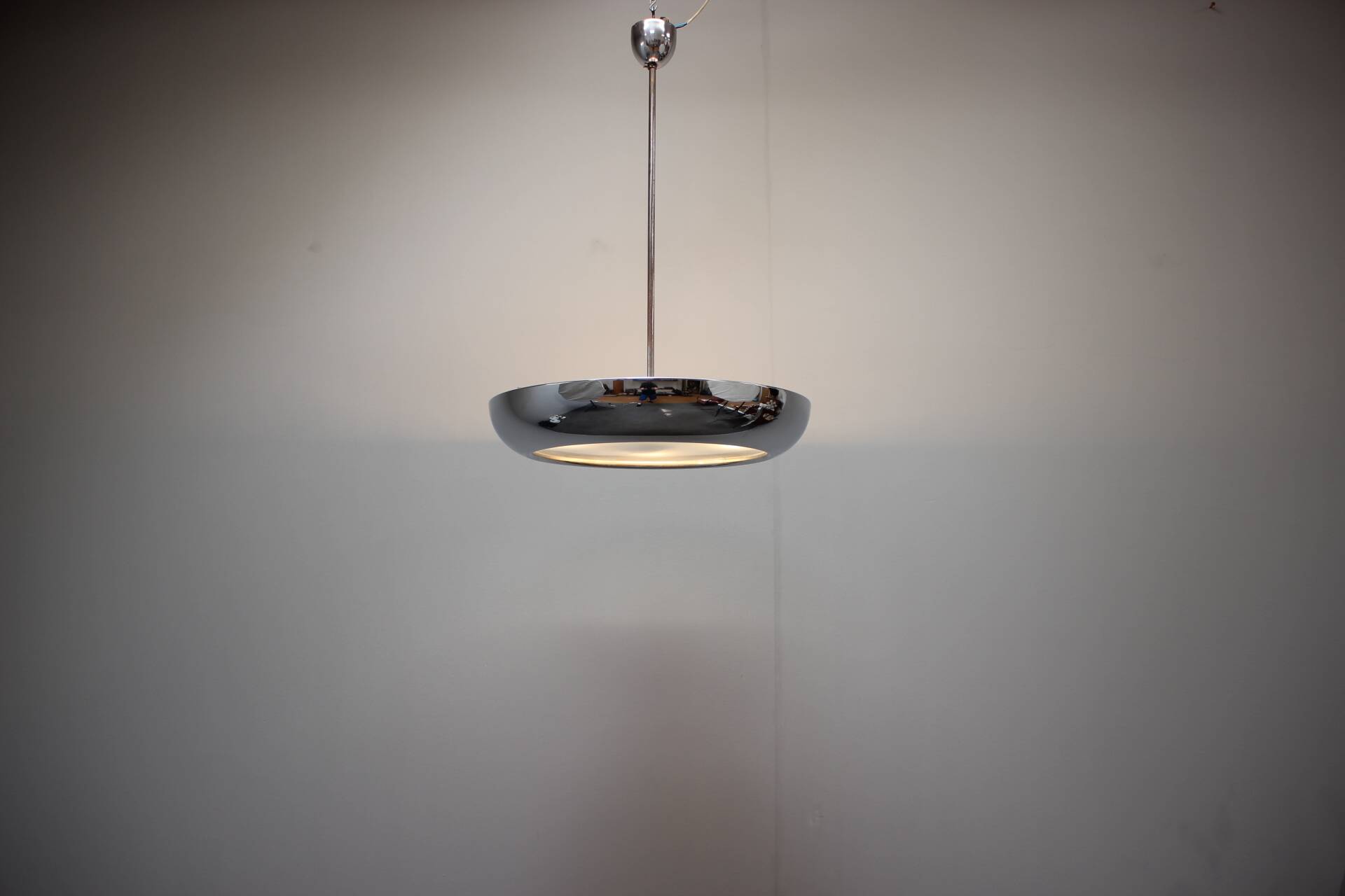 Bauhaus UFO pendant lamp by Josef Hurka for Napako, 1930s