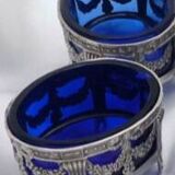 Paire de salerons en argent massif - Orfèvre Léon Lapar 1880