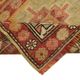 Handwoven vintage anatolian red runner carpet 89 cm x 384 cm