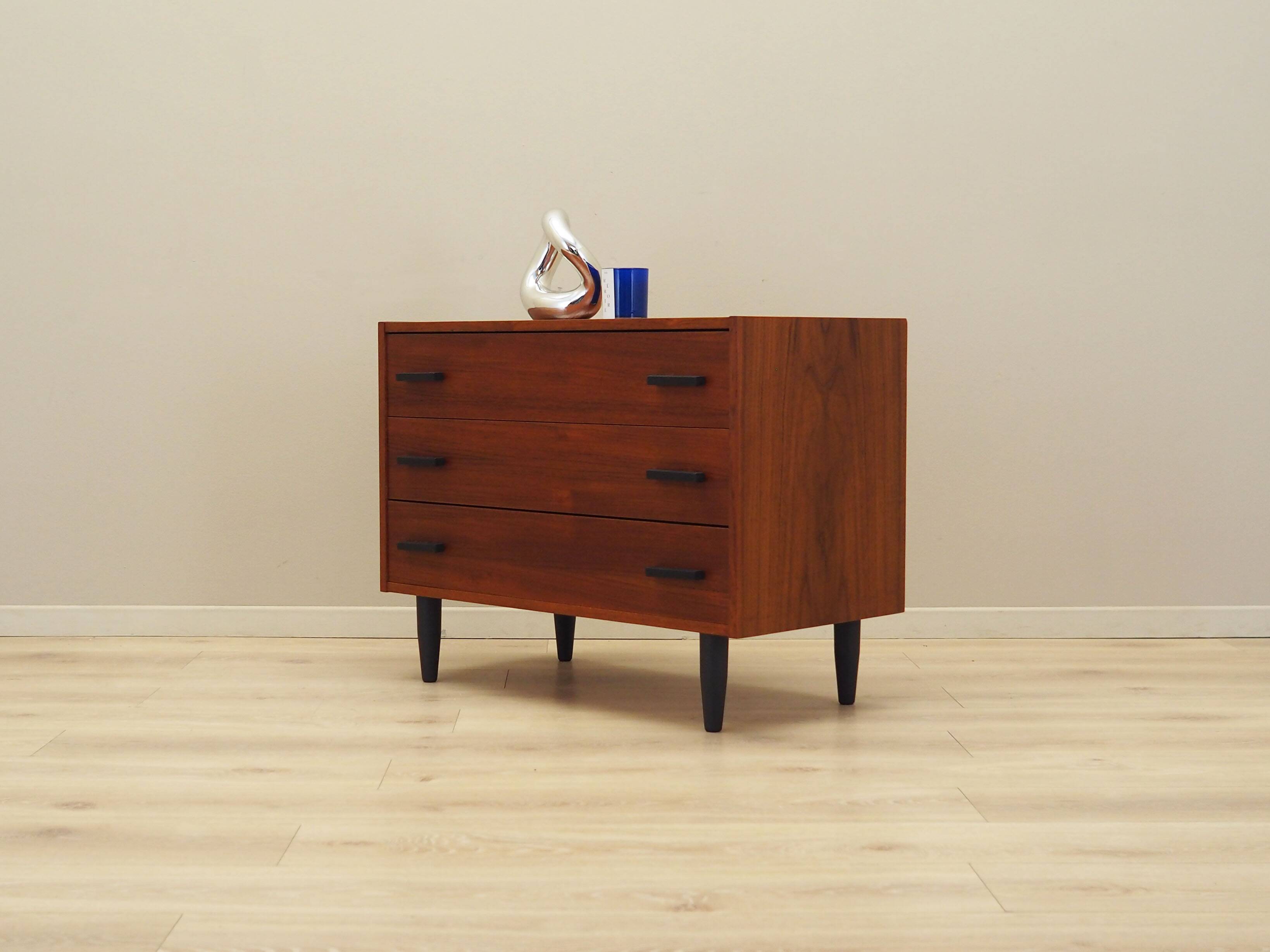 Teak chest of drawers, Danish design, 1980s, production: Denmark
