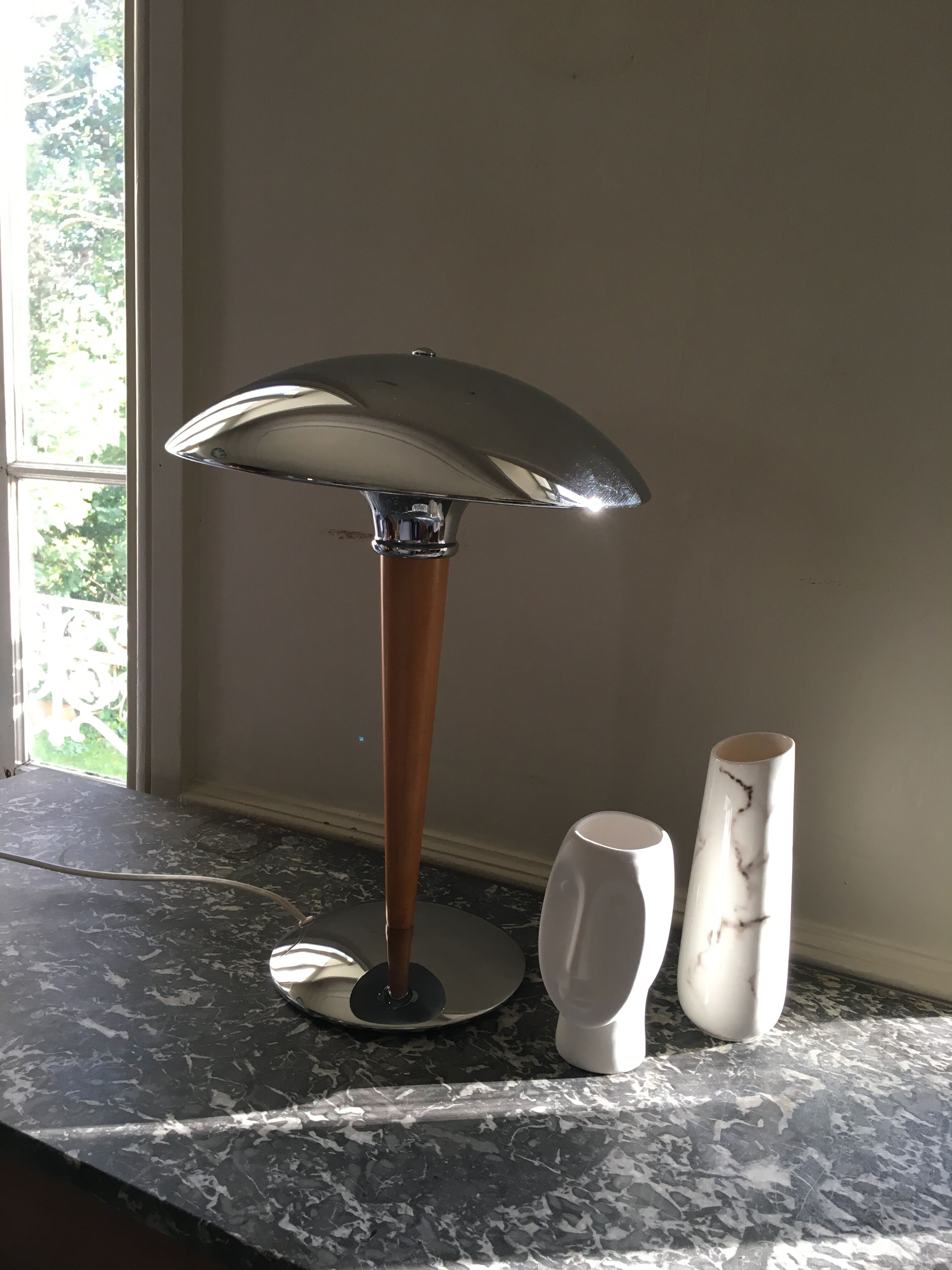 Chrome mushroom lamp 80