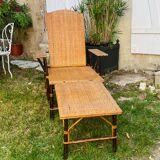 Rattan chaise longue 1920