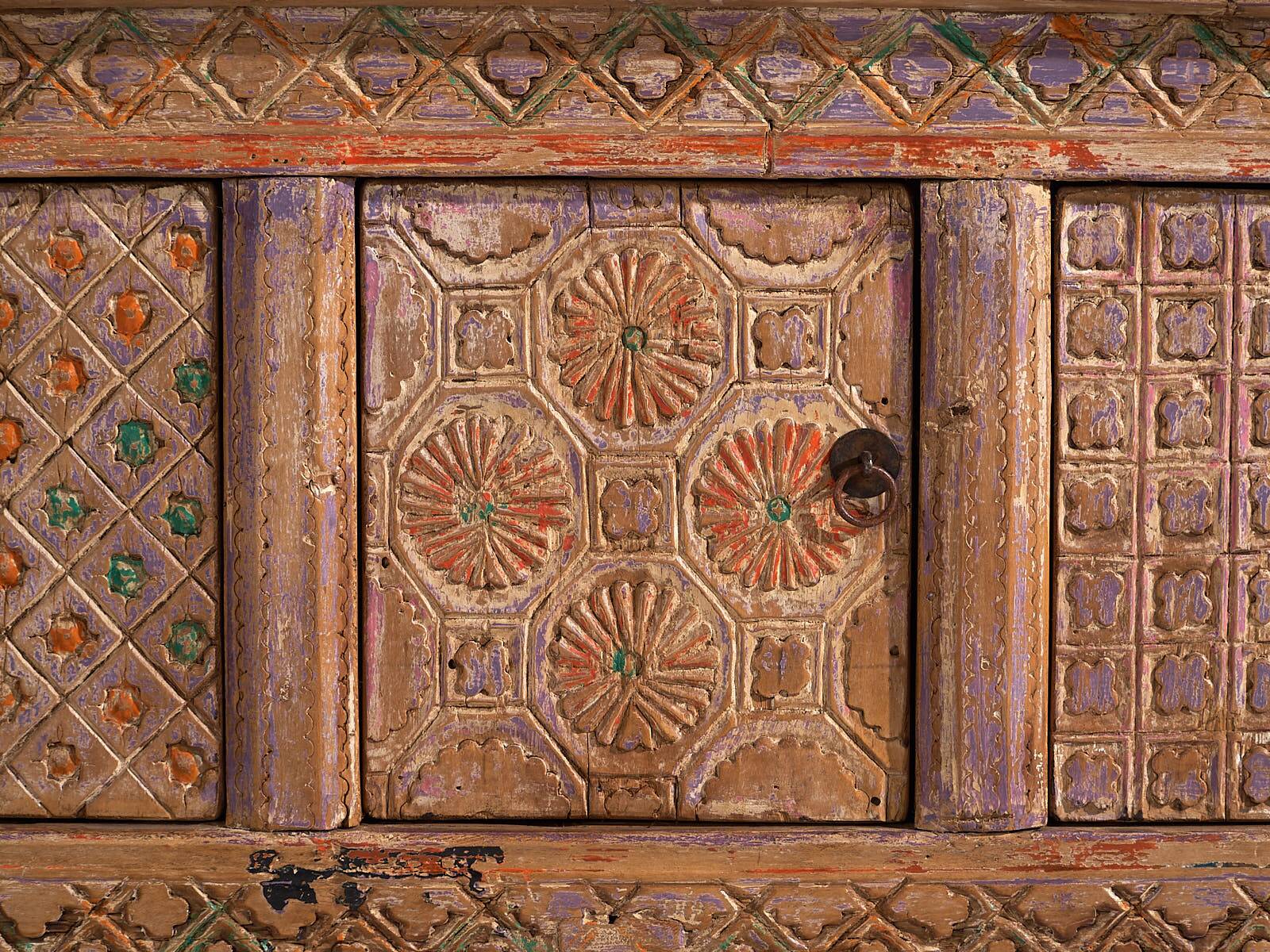 Antique carved sideboard in purple tones (c.1850) #65