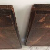 Pair of vintage oak sliding doors
