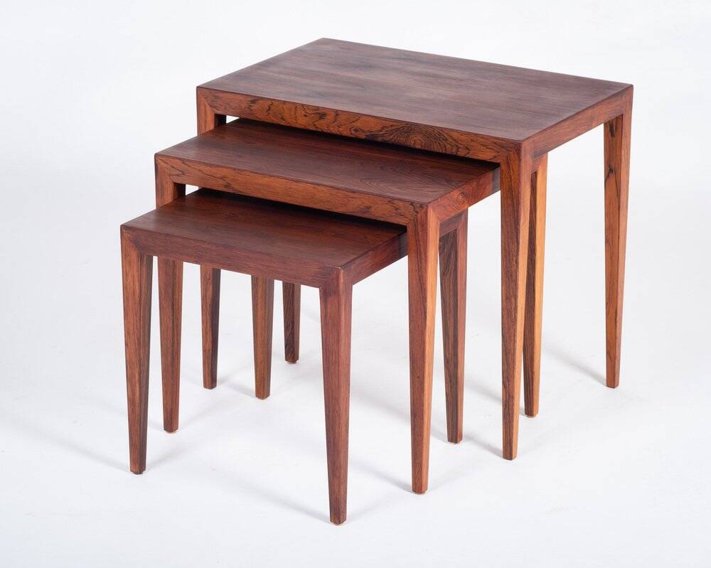 Nest Tables by Severin Hansen for Haslev Møbelsnedkeri, Denmark, 1960s, Set of 3