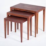 Nest Tables by Severin Hansen for Haslev Møbelsnedkeri, Denmark, 1960s, Set of 3