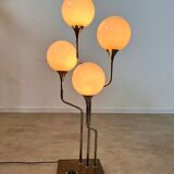 Old metal table lamp Italian design Gioffredo REGGIANI 70s vintage 4 lights
