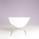 1950s easy chair AP 14 white canvas Pierre Paulin for A. Polak Netherlands