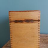 Wooden storage box, empty pocket