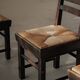 Modernist chairs in oak and woven straw, France, circa 1948