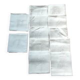 12 serviettes de table anciennes monogramme MD