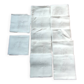 12 old napkins monogram MD