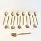 12 gold-plated brass teaspoons, Hollywood Regency – circa 1970