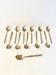 12 gold-plated brass teaspoons, Hollywood Regency – circa 1970