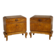 Early 20th Century Nightstands Veneered with Karelian Birch, 1950s, Set of 2
